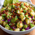 Blumenkohlsalat – Low Carb und roh mit Limetten-Dr essing
