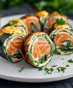 Das Lachs Spinat Rolle Rezept – Super lecker und Low Carb!