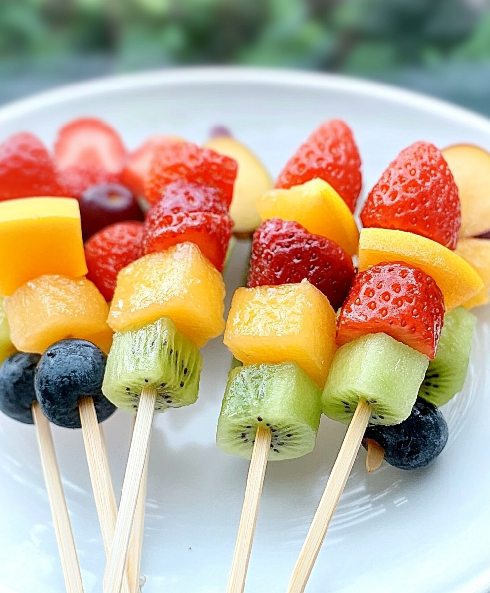 Fruchtige Low Carb Sommer-Spieße für heiße Tage genießen!
