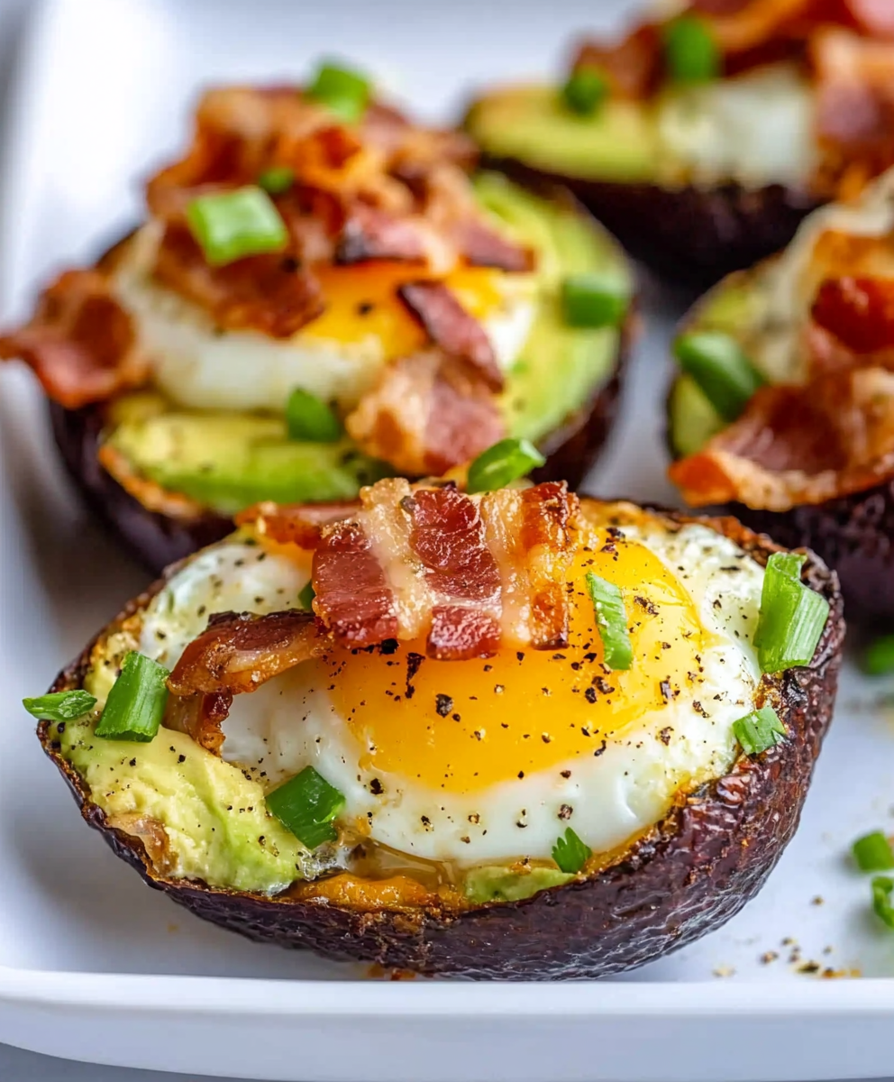 Gebackene Low Carb Bacon and Egg Avocado aus dem Ofen – Ein Frühstück, das begeistert!