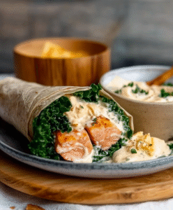 Grünkohl-Wrap mit Lachs