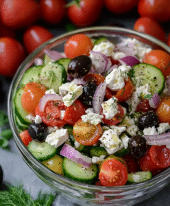 Herzhafter Low Carb Tzatziki Schichtsalat – Greek Style