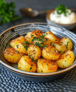 Keto Blaue Kartoffeln mit Kräuterbutter