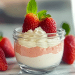 Keto Erdbeermousse mit Schlagsahne & Stevia