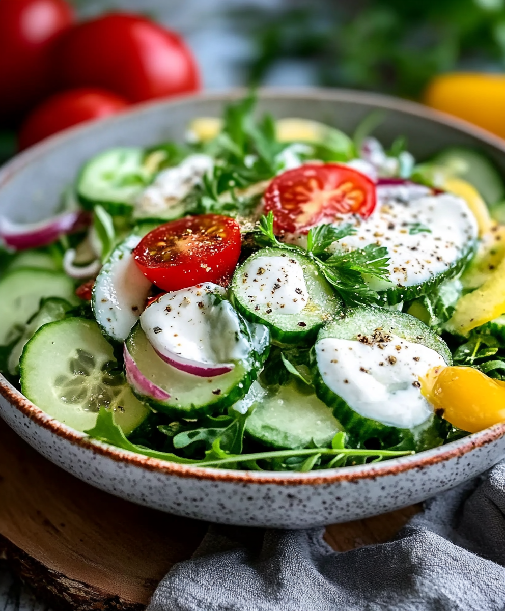Keto Gurkensalat mit Joghurt-Dressing: Frisch & Lecker!