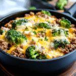 Keto Hackfleisch-Brokkoli-Pfanne