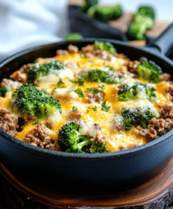 Keto Hackfleisch-Brokkoli-Pfanne