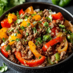 Keto Hackfleisch-Paprika-Schüssel