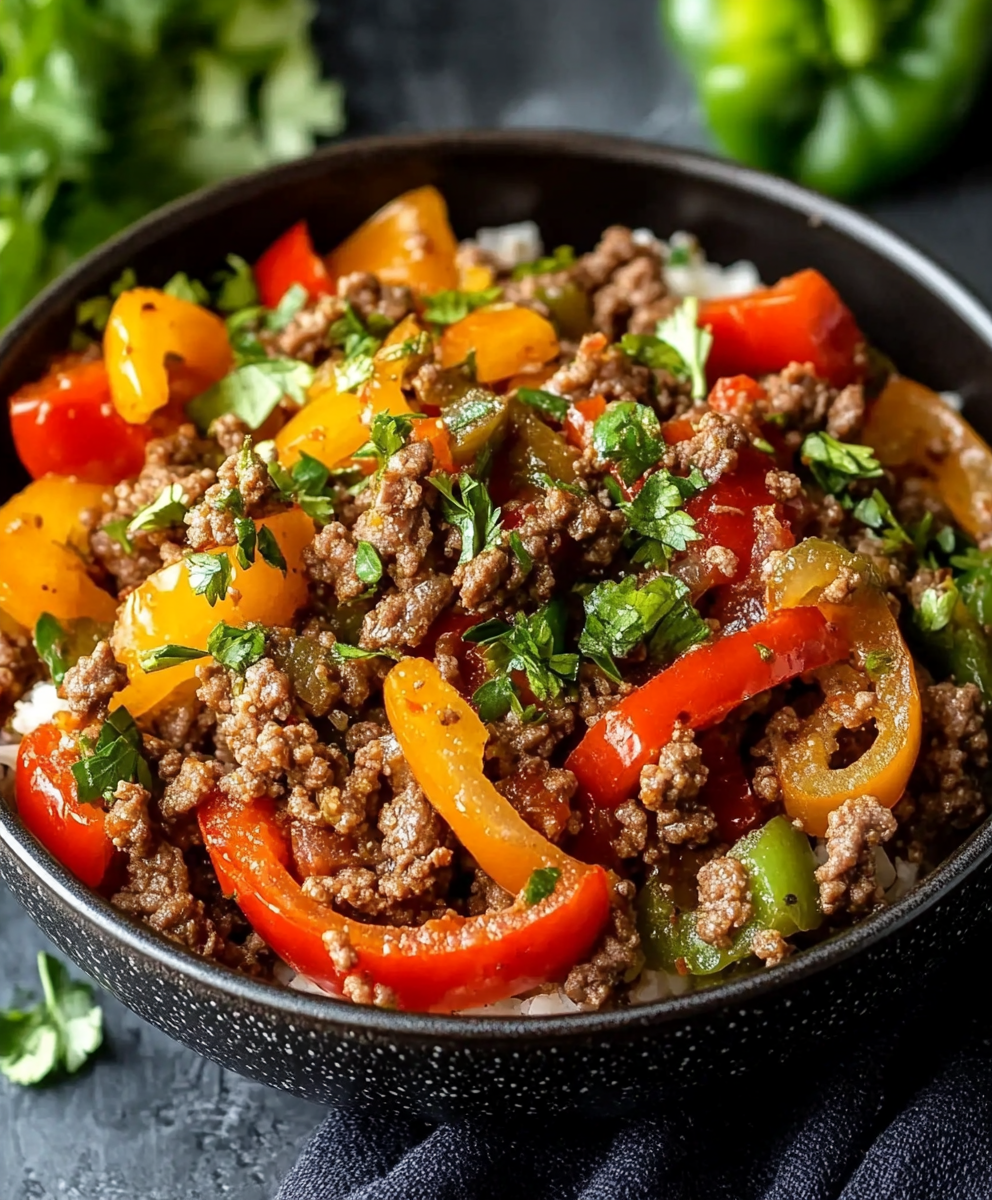 Keto Hackfleisch-Paprika-Schüssel: Ein Low-Carb Genuss!