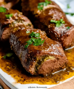 Keto Rinderroulade ohne Einlage