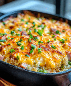 Keto Sauerkraut-Auflauf mit Schinken & Käse