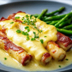 Keto Spargel mit Schinken und Sauce Hollandaise