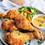 Knusprige Parmesan-Hähnchenkeulen