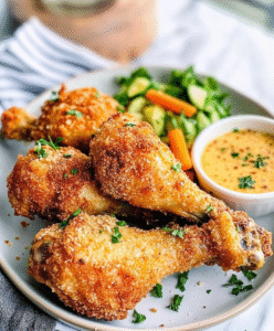 Knusprige Parmesan-Hähnchenkeulen