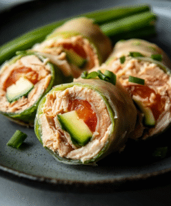 Köstliche und cremige Low Carb Thunfischröllchen