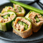 Köstliche und cremige Low Carb Thunfischröllchen