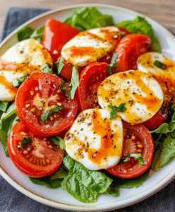Köstlicher Low Carb Büffelmozzarella-Tomaten Salat