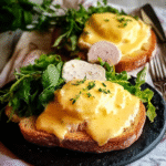 Leckeres überbackenes Low Carb Eiweißbrot mit Hollandaise