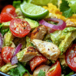 Low Carb Avocado Hähnchen Salat – frisch und lecke