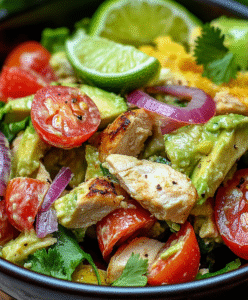 Low Carb Avocado Hähnchen Salat – frisch und lecke