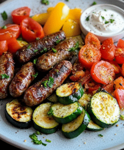 Low Carb Cevapcici-Ofengemüse-Blech