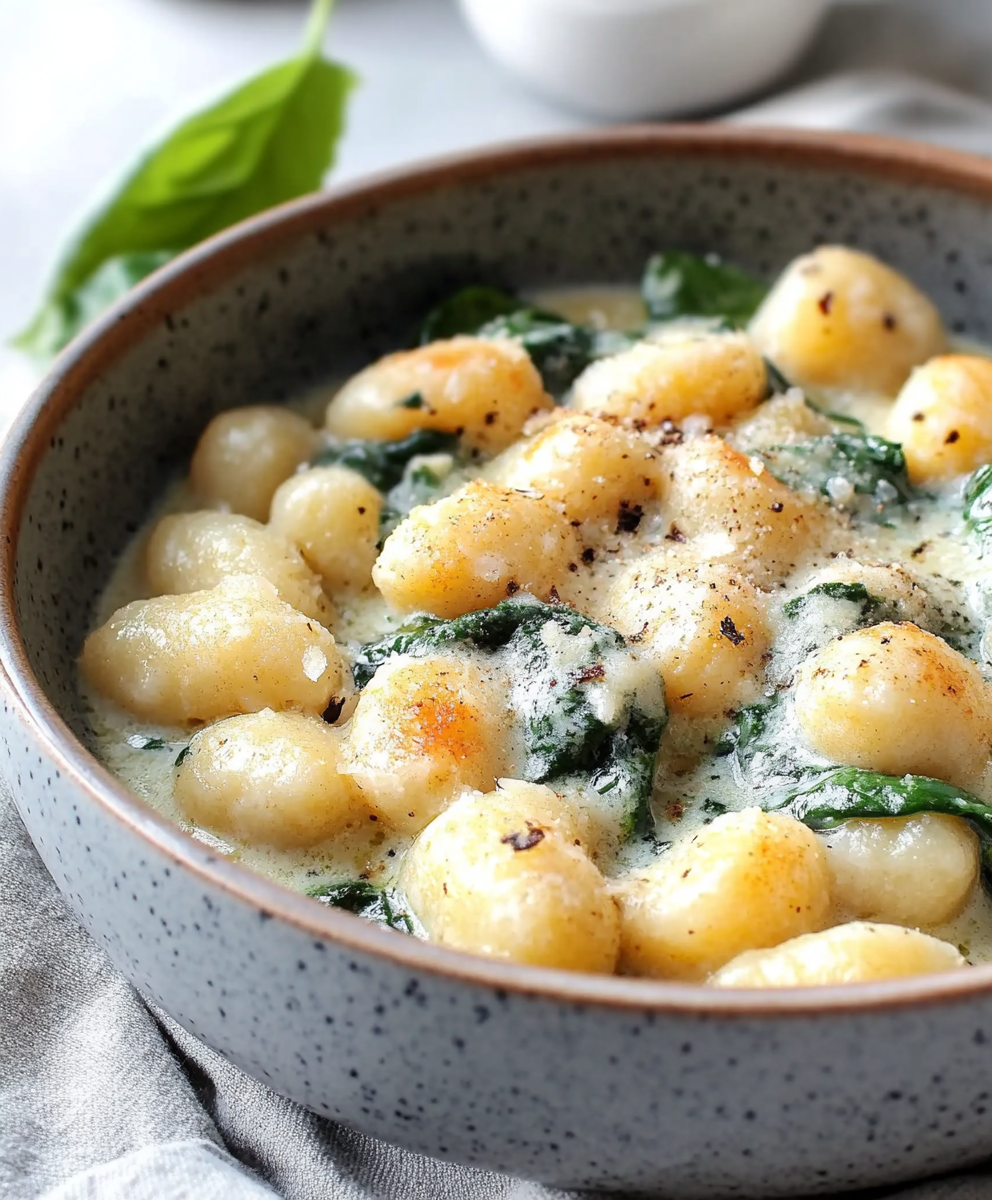 Low Carb Gnocchis mit Spinat-Gorgonzola Sauce: Himmlisch lecker!