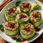 Low Carb Gurken-Rollen mit Thunfisch-Füllung – schnell und proteinreich