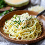 Low Carb Kohlrabi Spaghetti mit Käsesauce