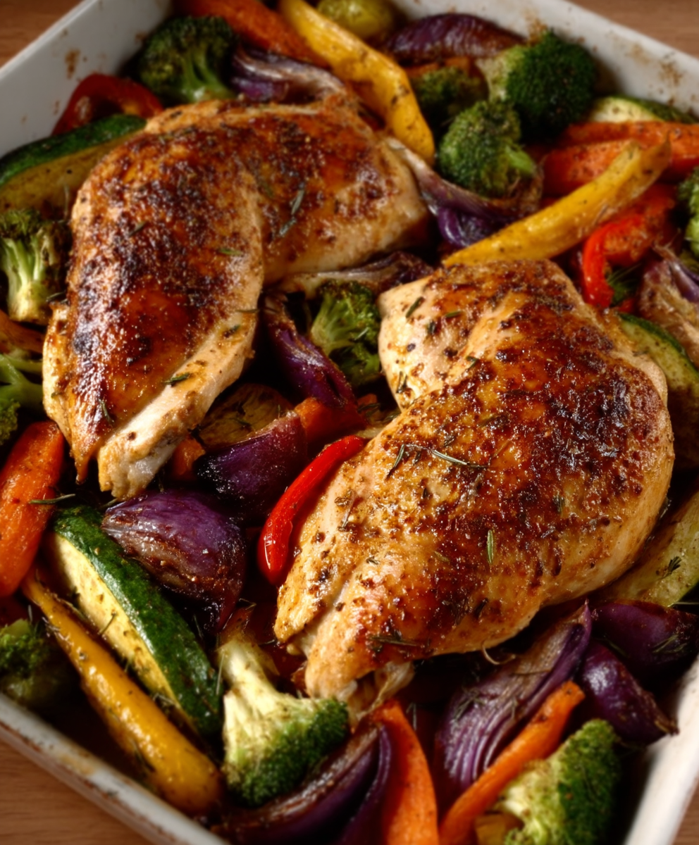 Low Carb Ofengemüse mit Hähnchen – schnell und köstlich!