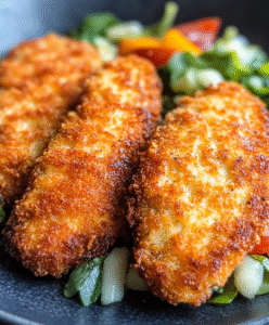 Low-Carb Schnitzel mit Parmesanpanade