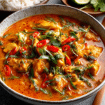 Rotes Thai Curry mit Hähnchen Low Carb