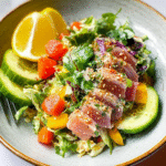 Saftiger Thunfisch auf knackigem Salat – Low Carb!