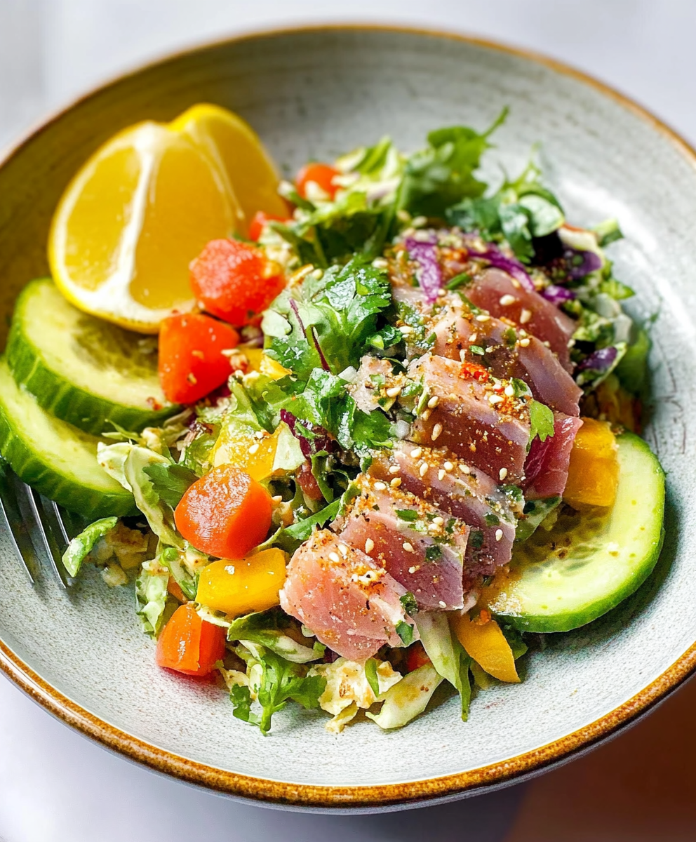 Saftiger Thunfisch auf knackigem Salat – Low Carb genießen!