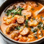 Scharfe Keto-Wurstsuppe mit Chorizo