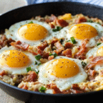 Schwedische Low Carb Pfanne mit Speck und Ei