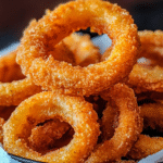 Super knusprige und deftige Low Carb Zwiebelringe
