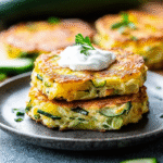 Würzige Low Carb Kartoffel-Zucchini-Rösti mit Sour Cream