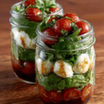 Caprese-Salat im Glas