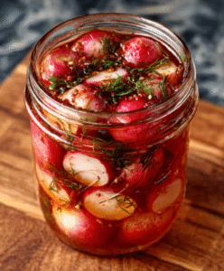 Eingelegte Radieschen mit Dill