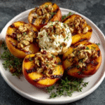 Gegrillte Pfirsiche mit Mascarpone & Haselnüssen
