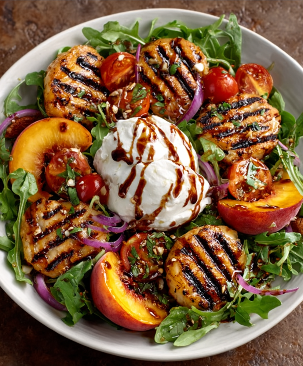 ketodiat 7 Gegrillter Pfirsich-Burrata: Entdecken Sie das perfekte Sommergericht!