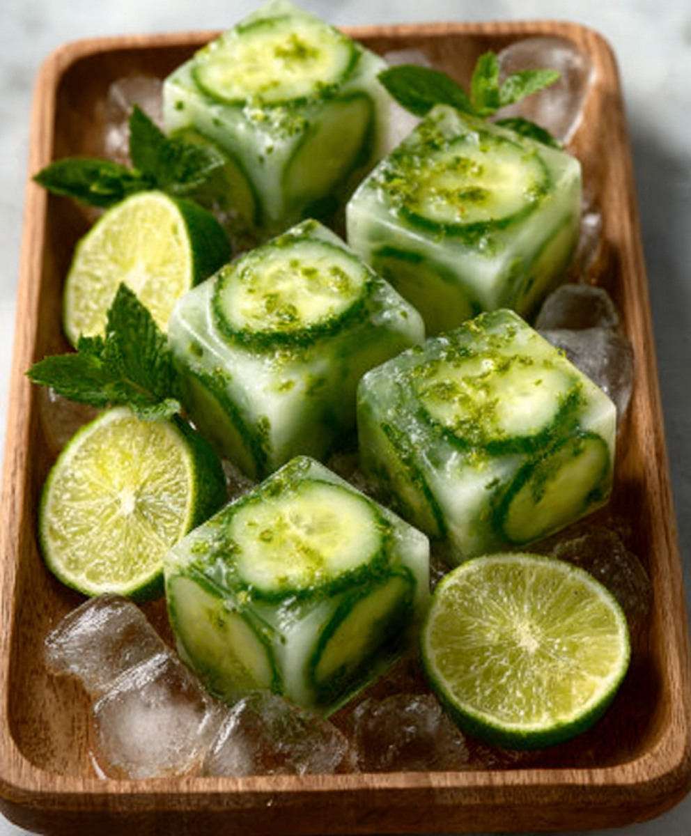 Gurkensalat-Eiswürfel: Erfrischung für den Sommer!