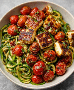 Halloumi-Zucchini-Nudelsalat