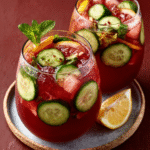 Hibiskus-Gurken-Eistee-Salat