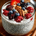 Joghurt-Beeren-Porridge mit Chia