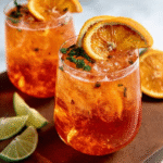 Keto Aperol Spritz (Ohne Zucker, mit Blutorange)