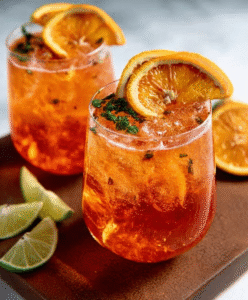 Keto Aperol Spritz (Ohne Zucker, mit Blutorange)
