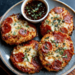 Keto-Blumenkohl-Pizza-Pockets mit Salami