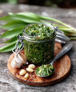 Keto-Bärlauch-Pesto mit Macadamianüssen