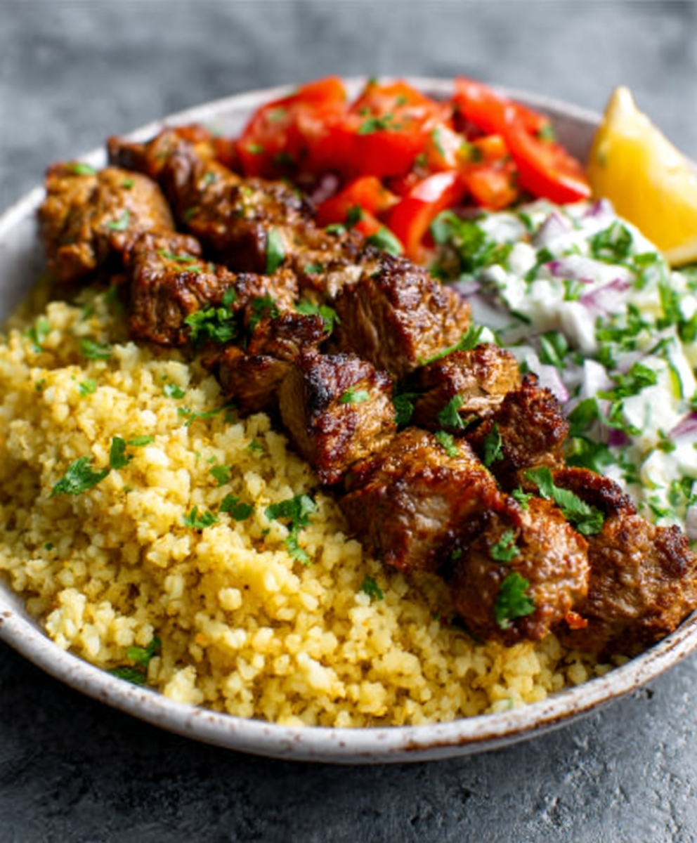 Keto Döner-Teller mit Blumenkohlreis: So einfach gelingt’s!